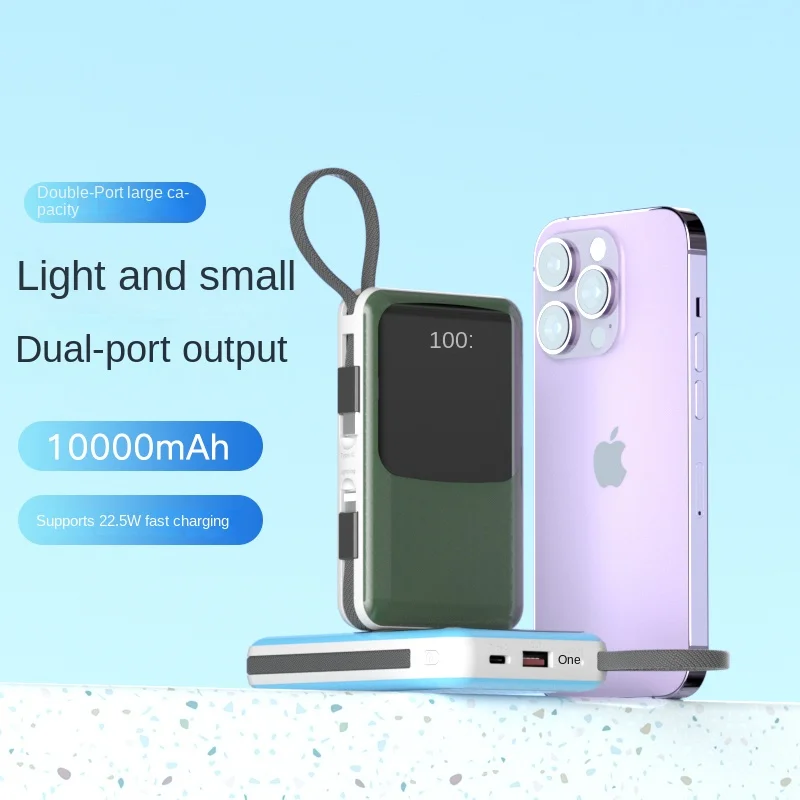 Mobile Phone Portable Fast Charging 20000mah Power Banks With Cable